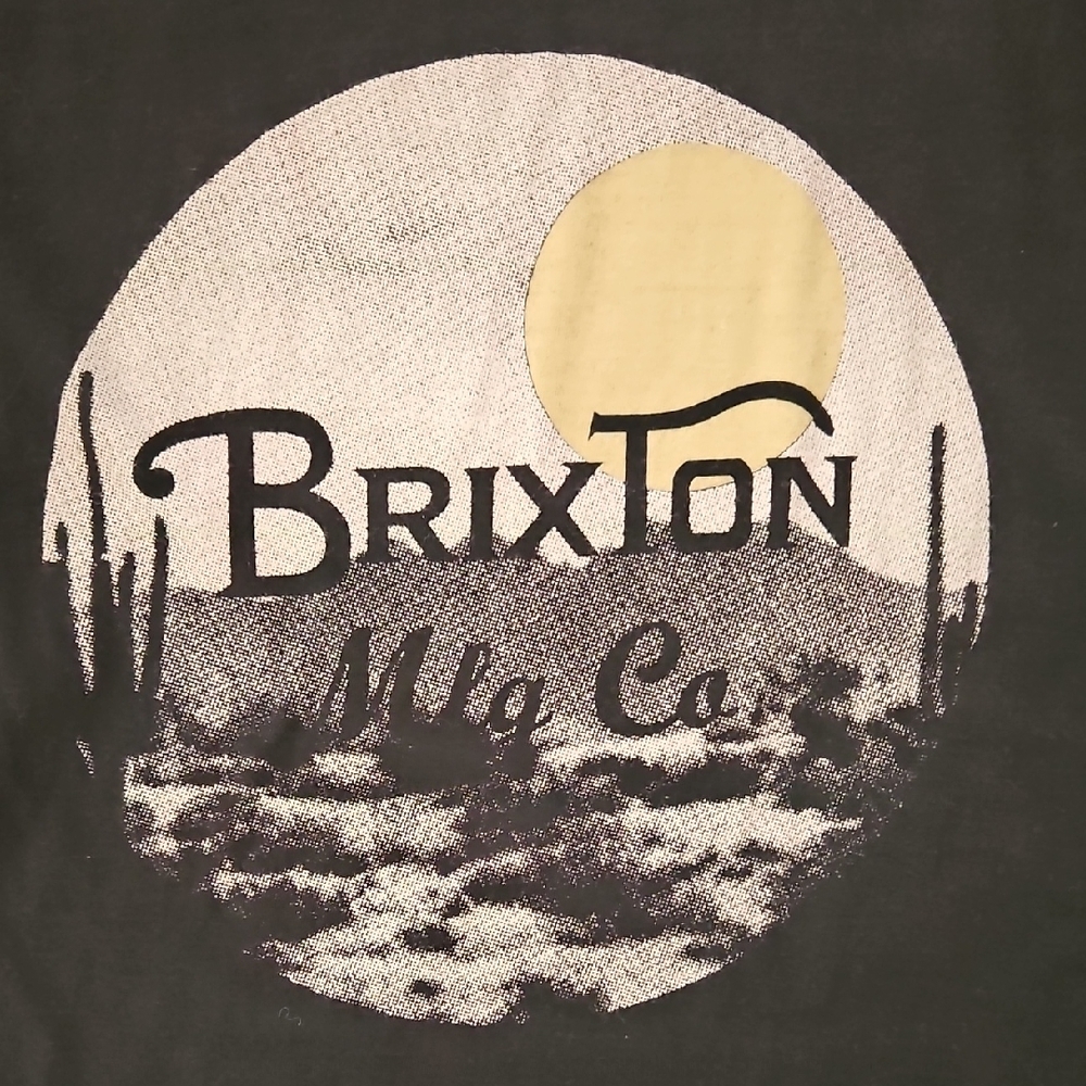 Brixton Black Tee with Desert Graphic Large
